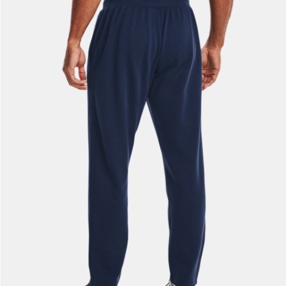 SOLD! Under Armour Sweatpants MD Men's UA Rival Fleece Pants NWT NAVY “Academy" - Picture 4 of 13